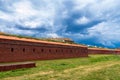 ZamoÃâºÃâ¡ Fortress. The perfect city. City walls. The storm clouds are closing in on the city